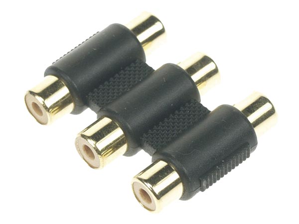 Переходник Audio\Video 3 RCA на 3 RCA (мамы)
