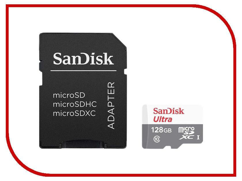 Карта памяти 128Gb SanDisk microSDHC (10 класс)