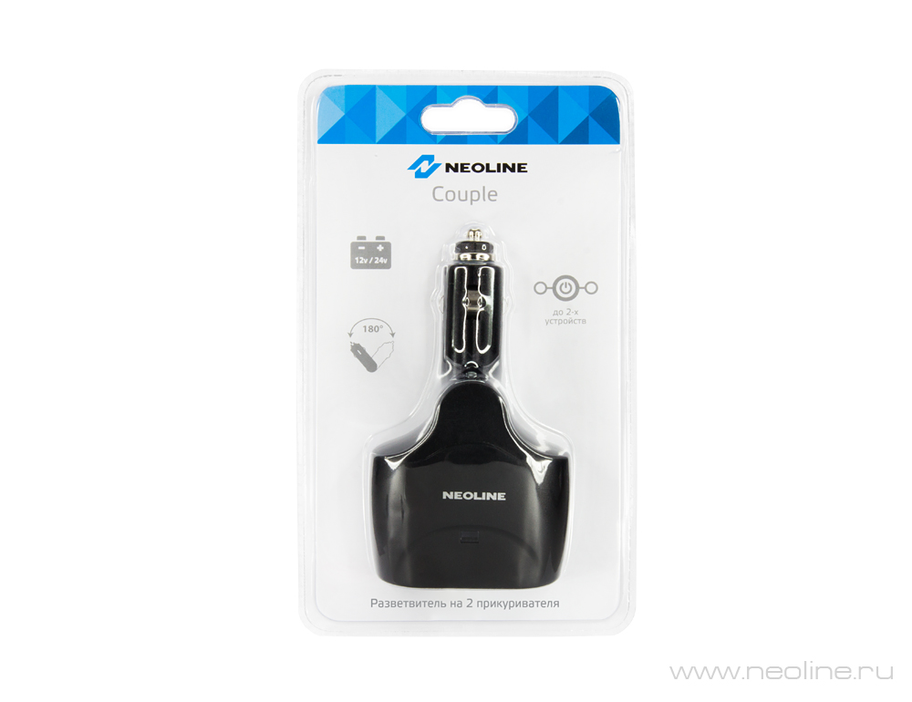Разветвитель прикуривателя Neoline Couple (прикуриватель + 2 USB)