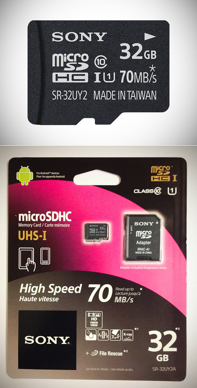 Карта памяти 32Gb Sony micro SDHC (10 класс)