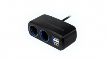 Разветвитель прикуривателя Neoline SL-211 (2 прикуривателя + 1 USB, на проводе)
