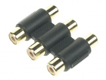 Переходник Audio\Video 3 RCA на 3 RCA (мамы)