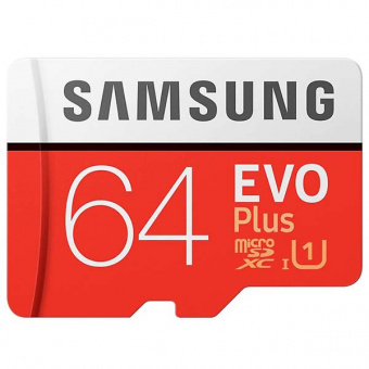 Карта памяти 64Gb Samsung EVO PLUS micro SDHC (10 класс)